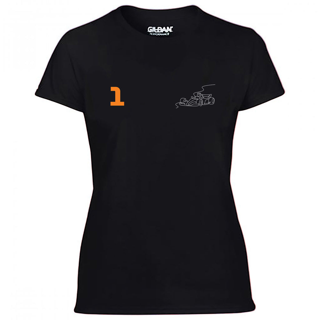 Race Car Driver 1 Pocket Abstract Women's Tshirt