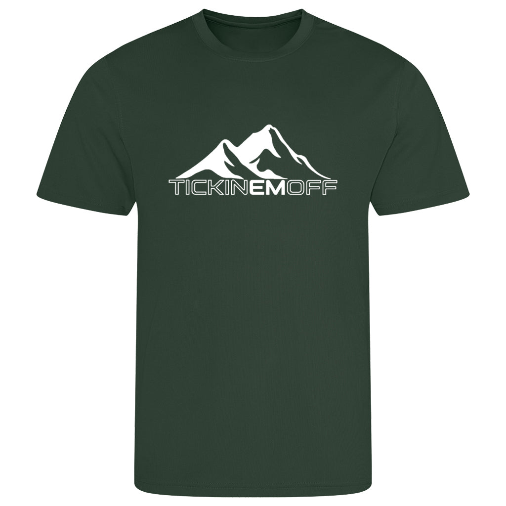 TickinEmOff Children's Tshirt MOISTURE WICKING (Large Logo)