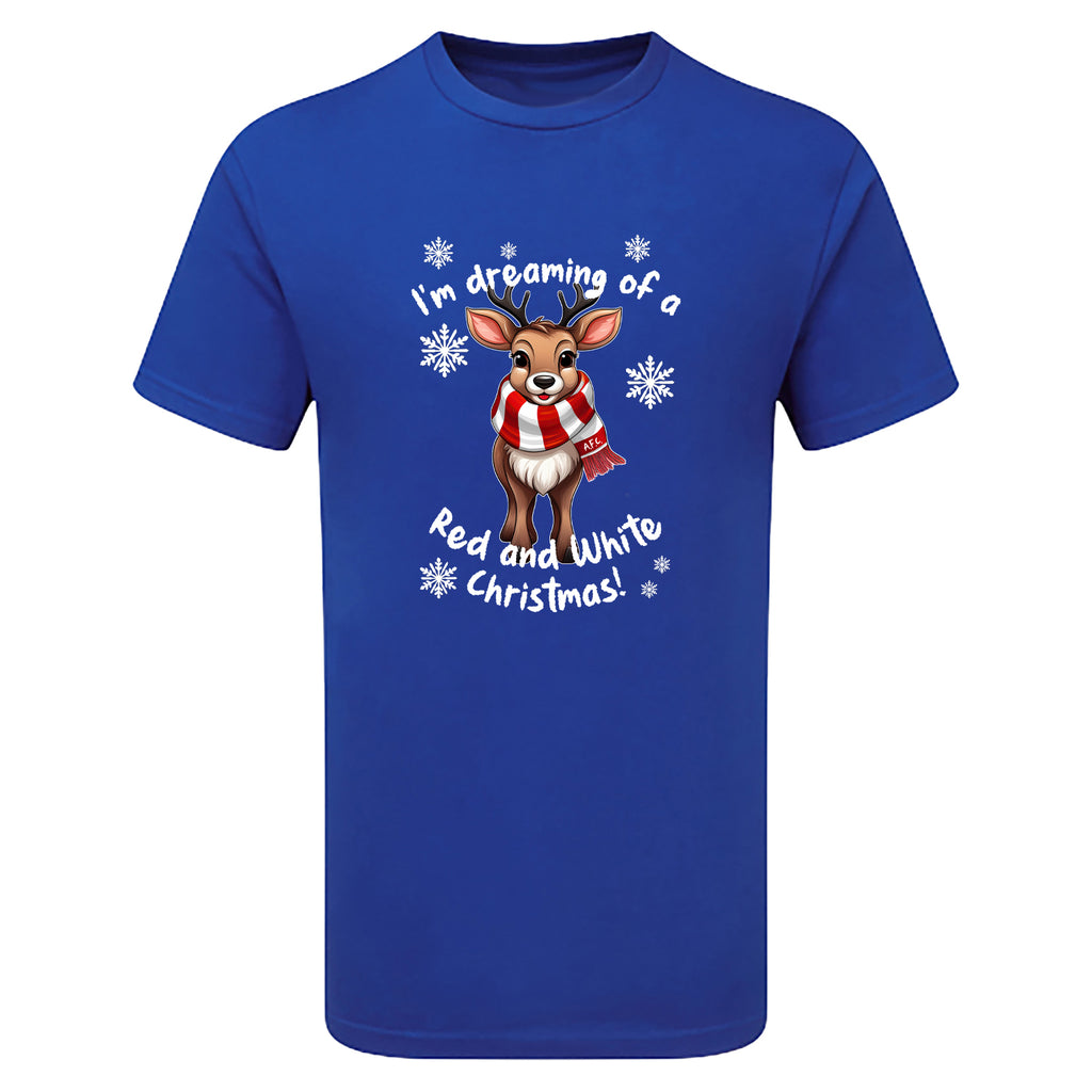 AFC Red & White Christmas Reindeer Men's Tshirt