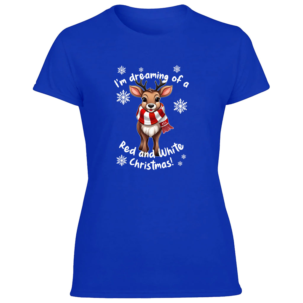 AFC Red & White Christmas Reindeer Women's Tshirt