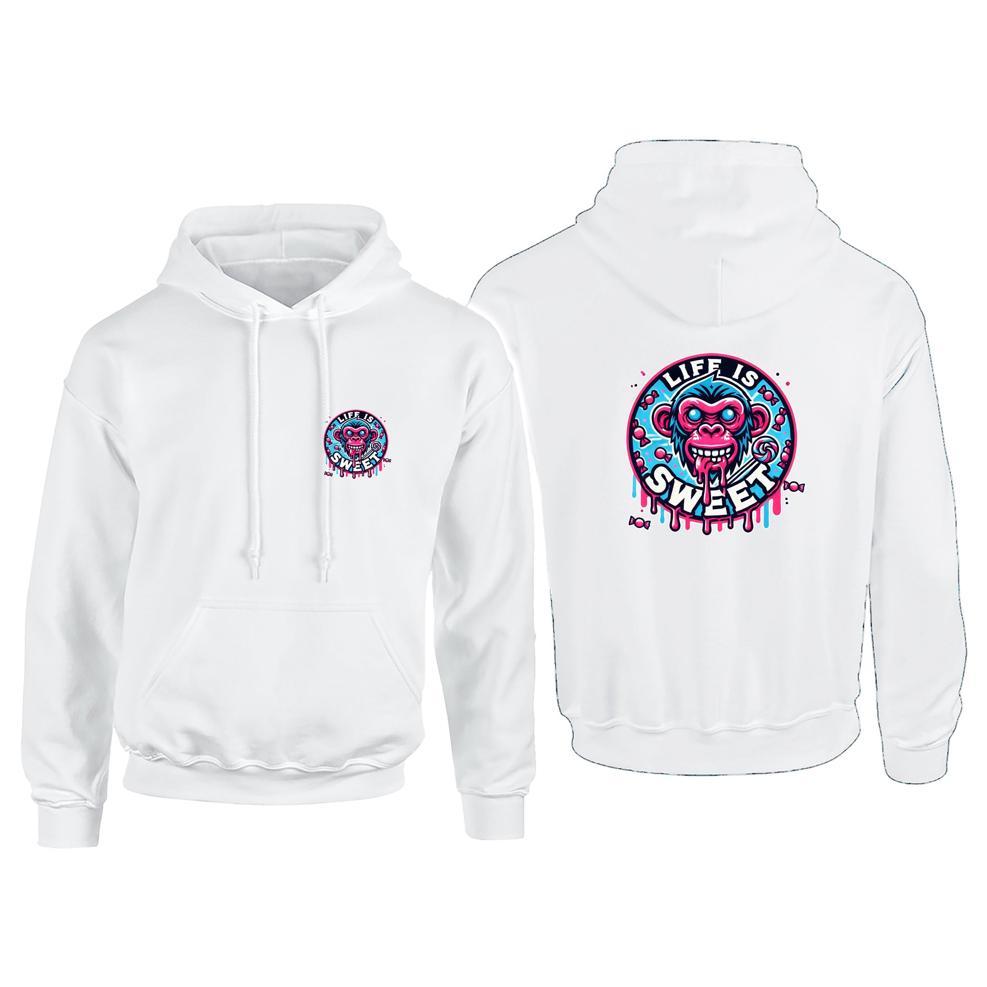 Candy Cabs Life Is Sweet 'Monkey' Adult's Hoodie