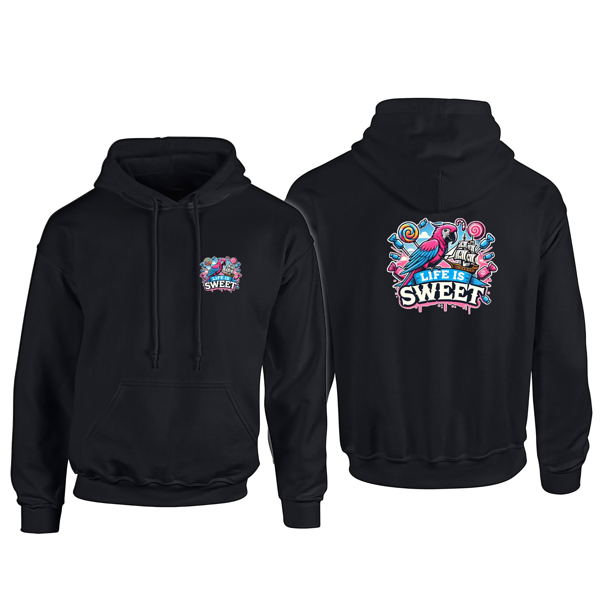 Candy Cabs Life Is Sweet 'Parrot' Adult's Hoodie