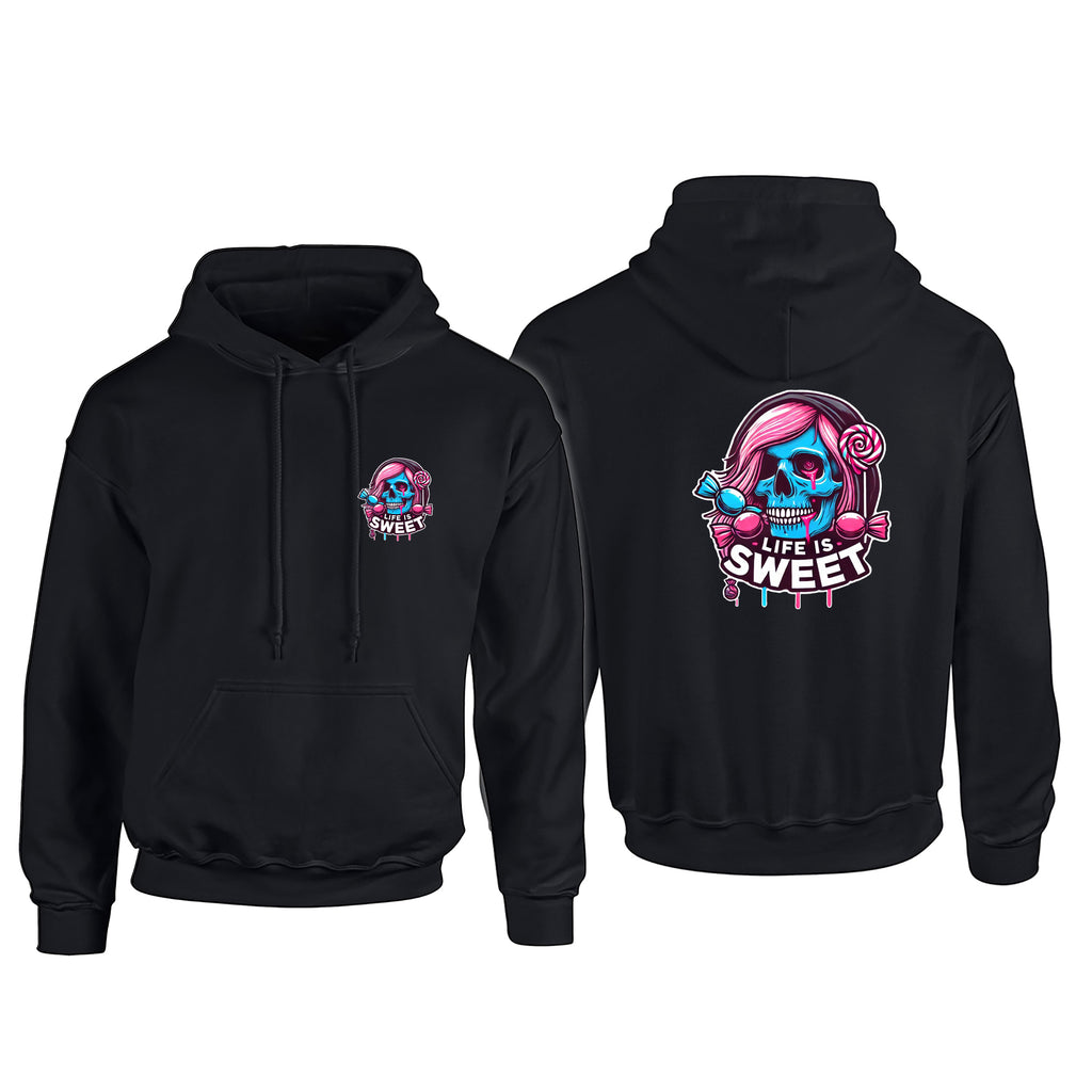 Candy Cabs Life Is Sweet 'Skull' (Long Hair) Adult's Hoodie