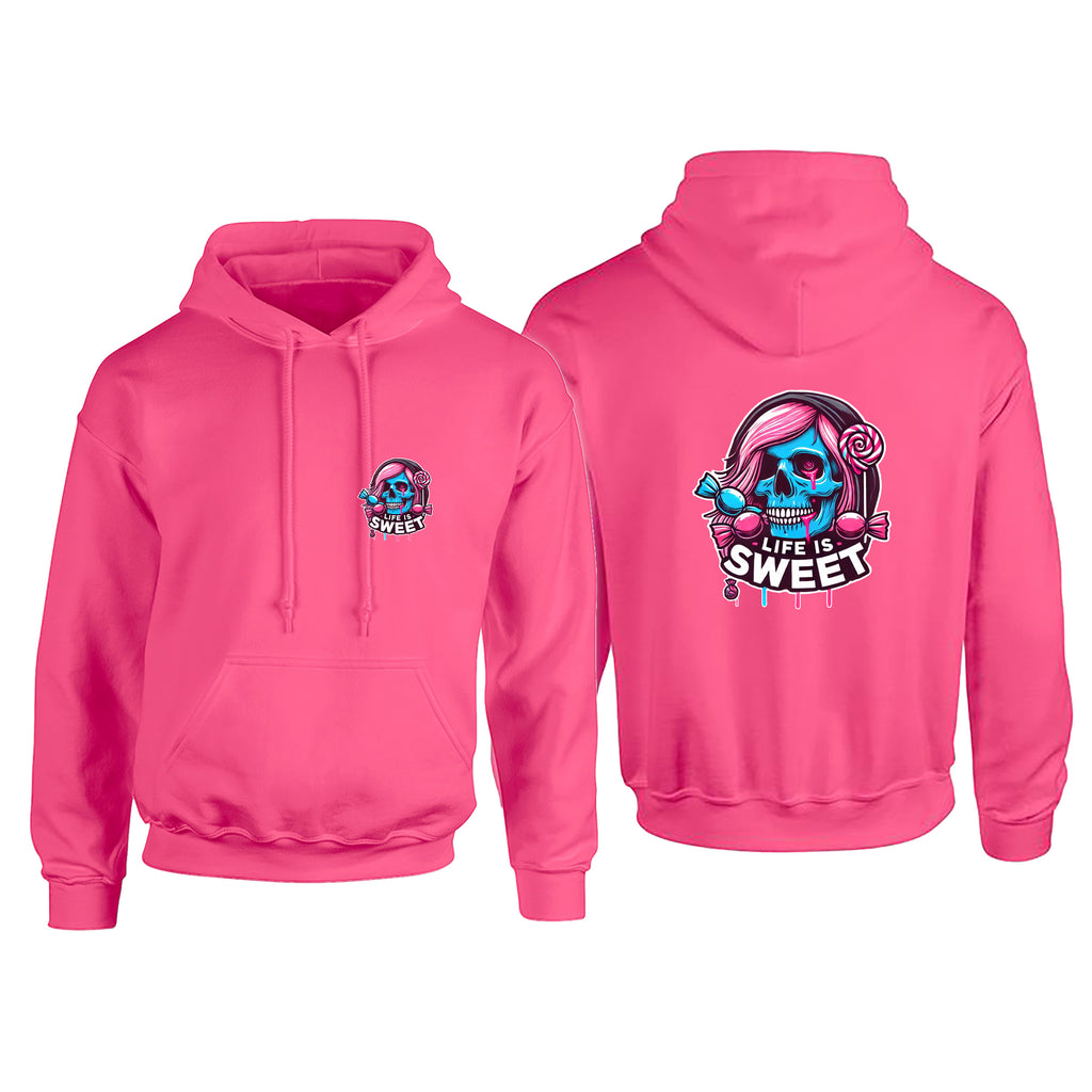 Candy Cabs Life Is Sweet 'Skull' (Long Hair) Adult's Hoodie