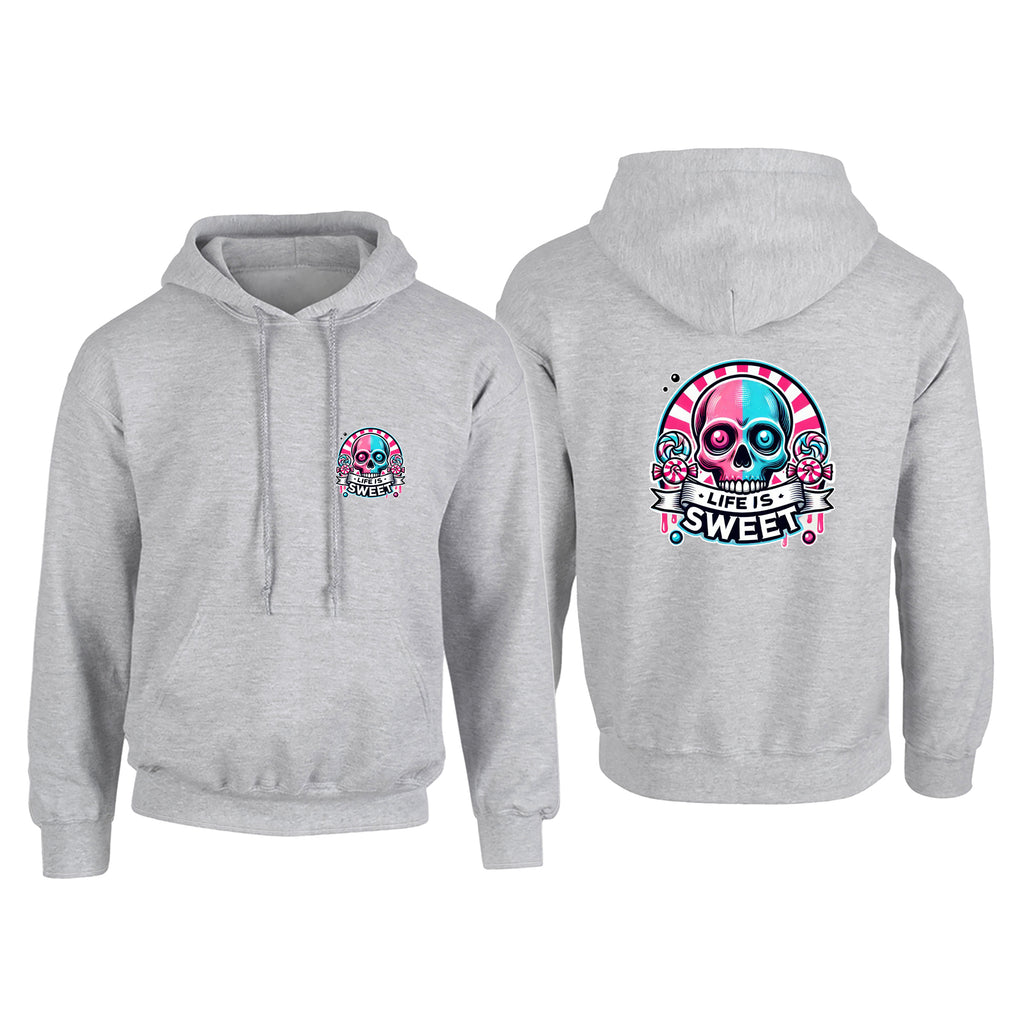 Candy Cabs Life Is Sweet 'Skull' (Stripes) Adult's Hoodie
