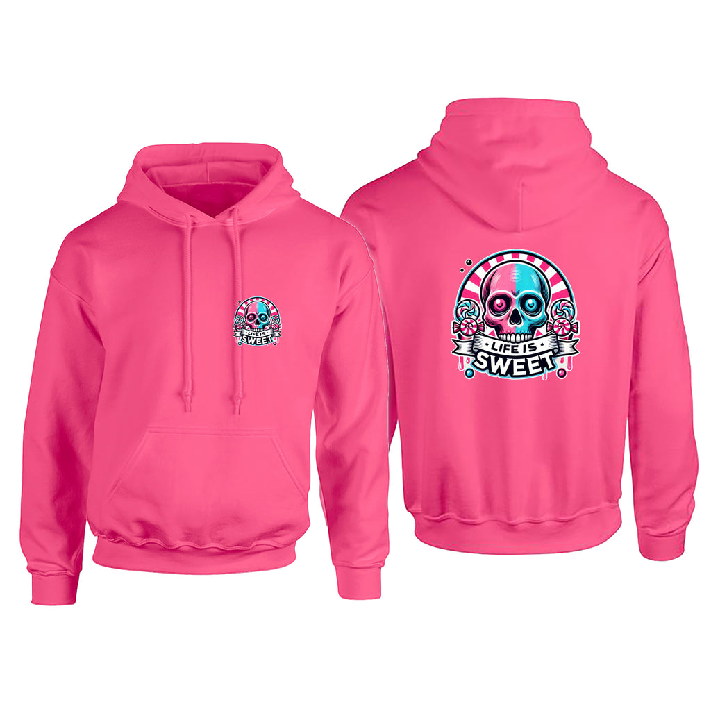 Candy Cabs Life Is Sweet 'Skull' (Stripes) Adult's Hoodie