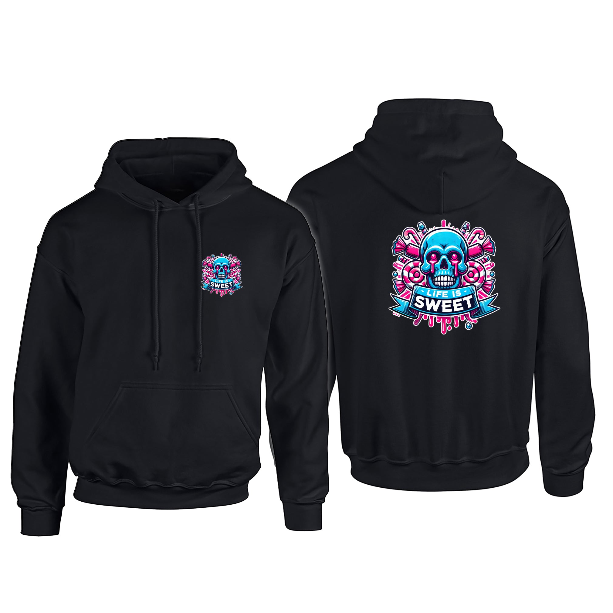 Candy Cabs Life Is Sweet 'Skull' (Sweets) Adult's Hoodie