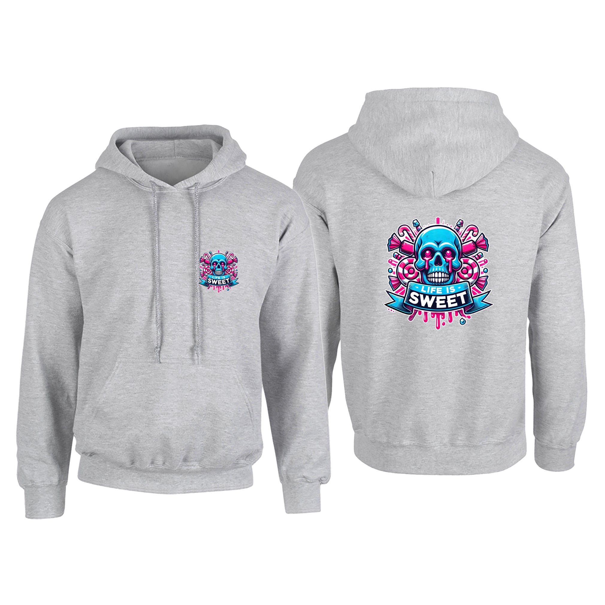 Candy Cabs Life Is Sweet 'Skull' (Sweets) Adult's Hoodie