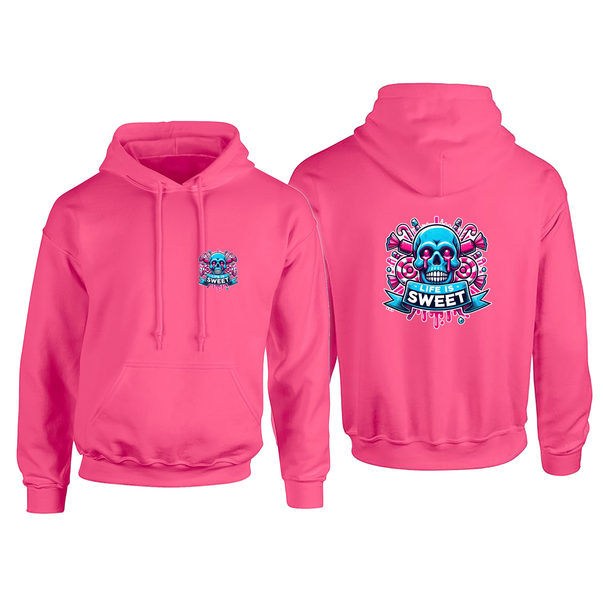 Candy Cabs Life Is Sweet 'Skull' (Sweets) Adult's Hoodie