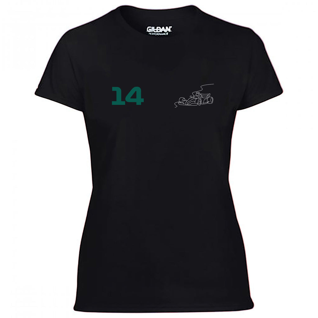 Race Car Driver 14 Pocket Abstract Women's Tshirt