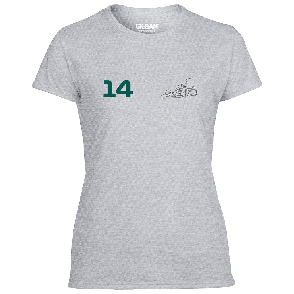 Race Car Driver 14 Pocket Abstract Women's Tshirt
