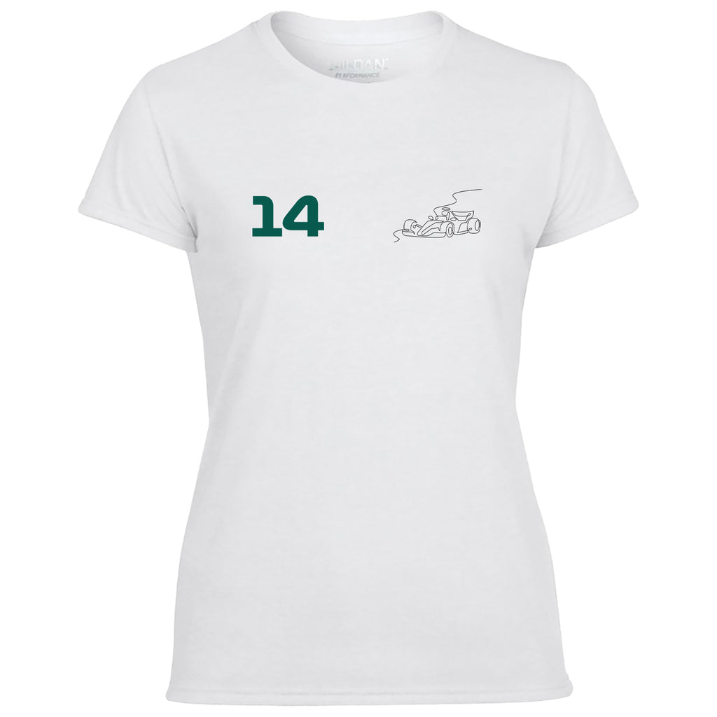 Race Car Driver 14 Pocket Abstract Women's Tshirt
