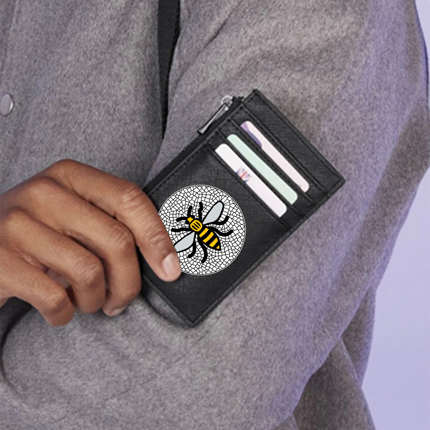 Manchester Yellow Bee Card Holder