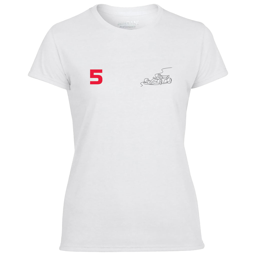 Race Car Driver 5 Pocket Abstract Women's Tshirt