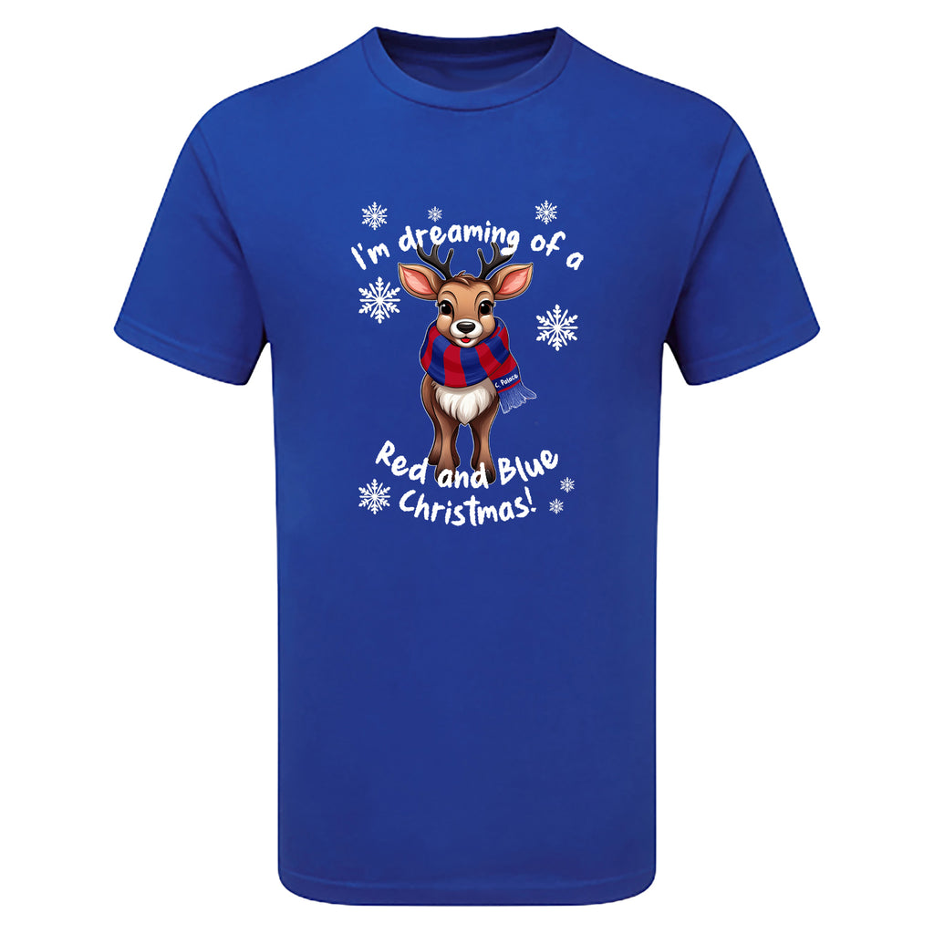 C. Palace Red & Blue Christmas Reindeer Children's Tshirt