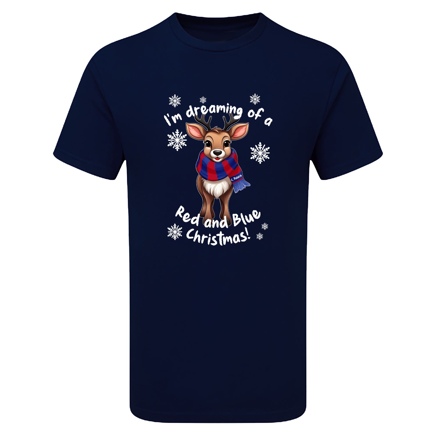 C. Palace Red & Blue Christmas Reindeer Men's Tshirt