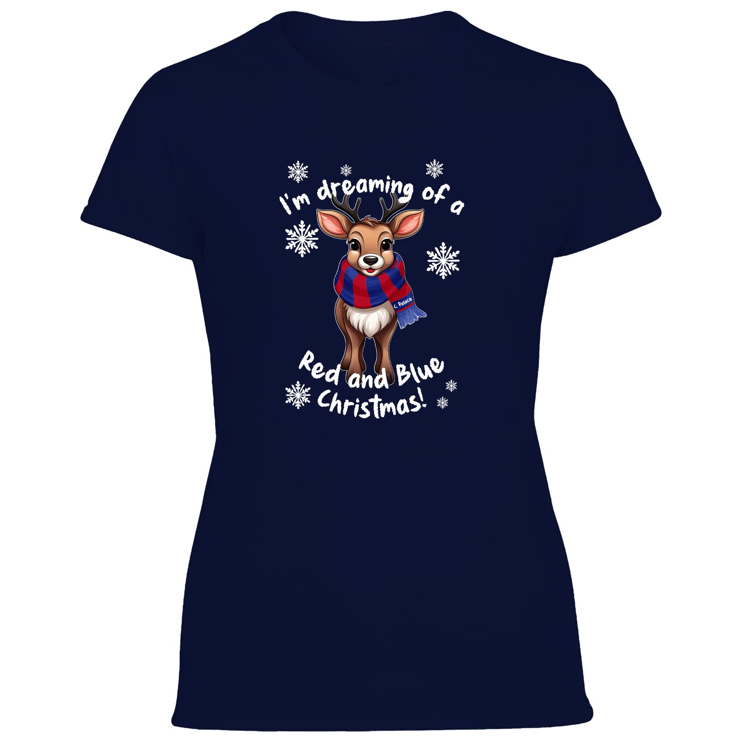 C. Palace Red & Blue Christmas Reindeer Women's Tshirt