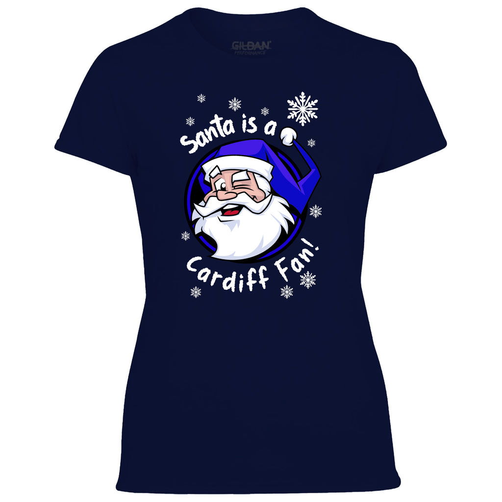 Santa Is A Cardiff Fan! Women's Tshirt