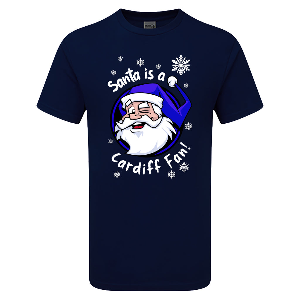 Santa Is A Cardiff Fan! Men's Tshirt
