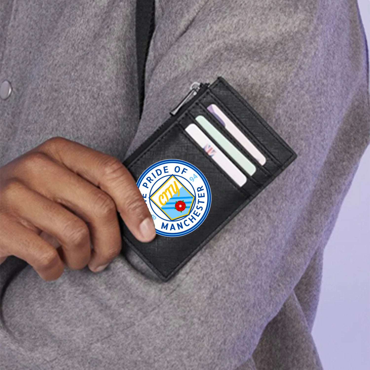City Pride Of Manchester Crest Card Holder