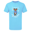 City Blue & White Christmas Reindeer Children's Tshirt