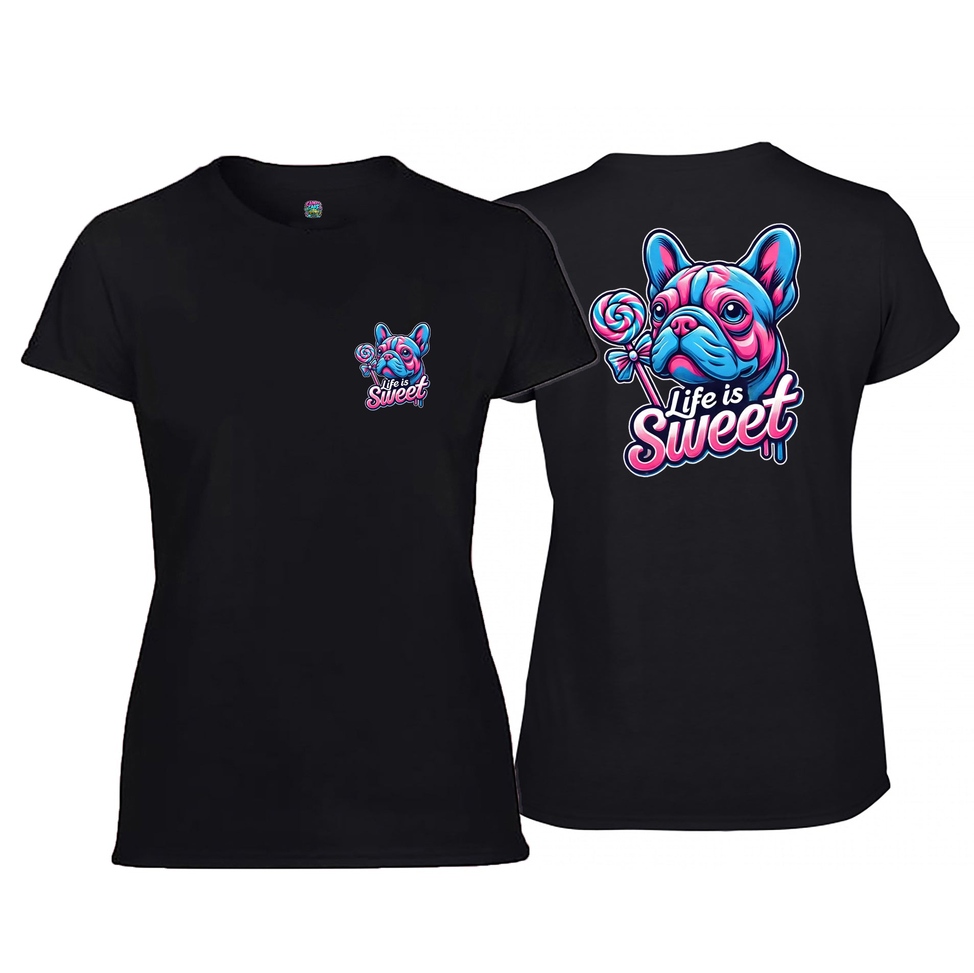 Candy Cabs Life Is Sweet 'Dog' Women's Tshirt