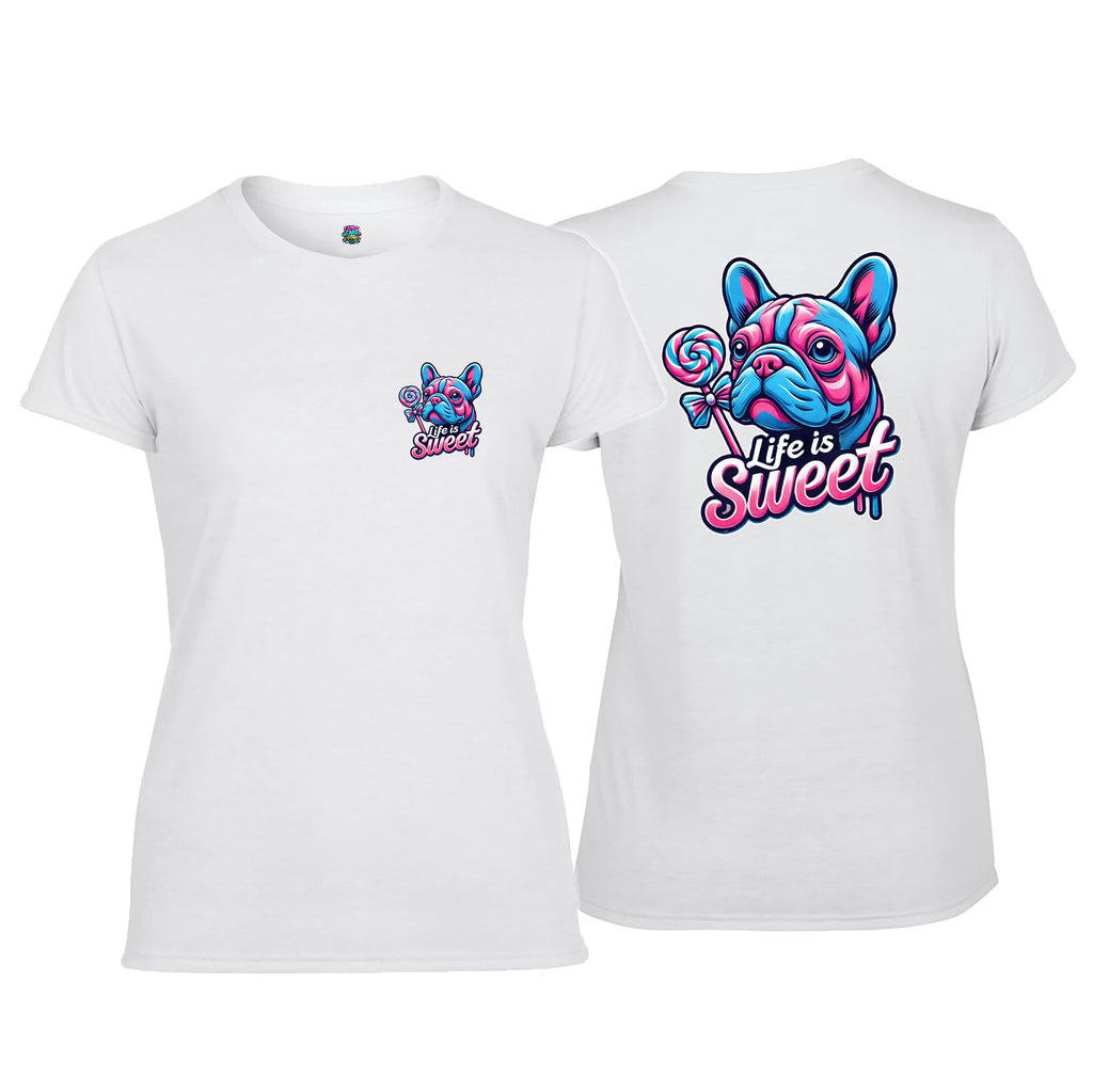 Candy Cabs Life Is Sweet 'Dog' Women's Tshirt