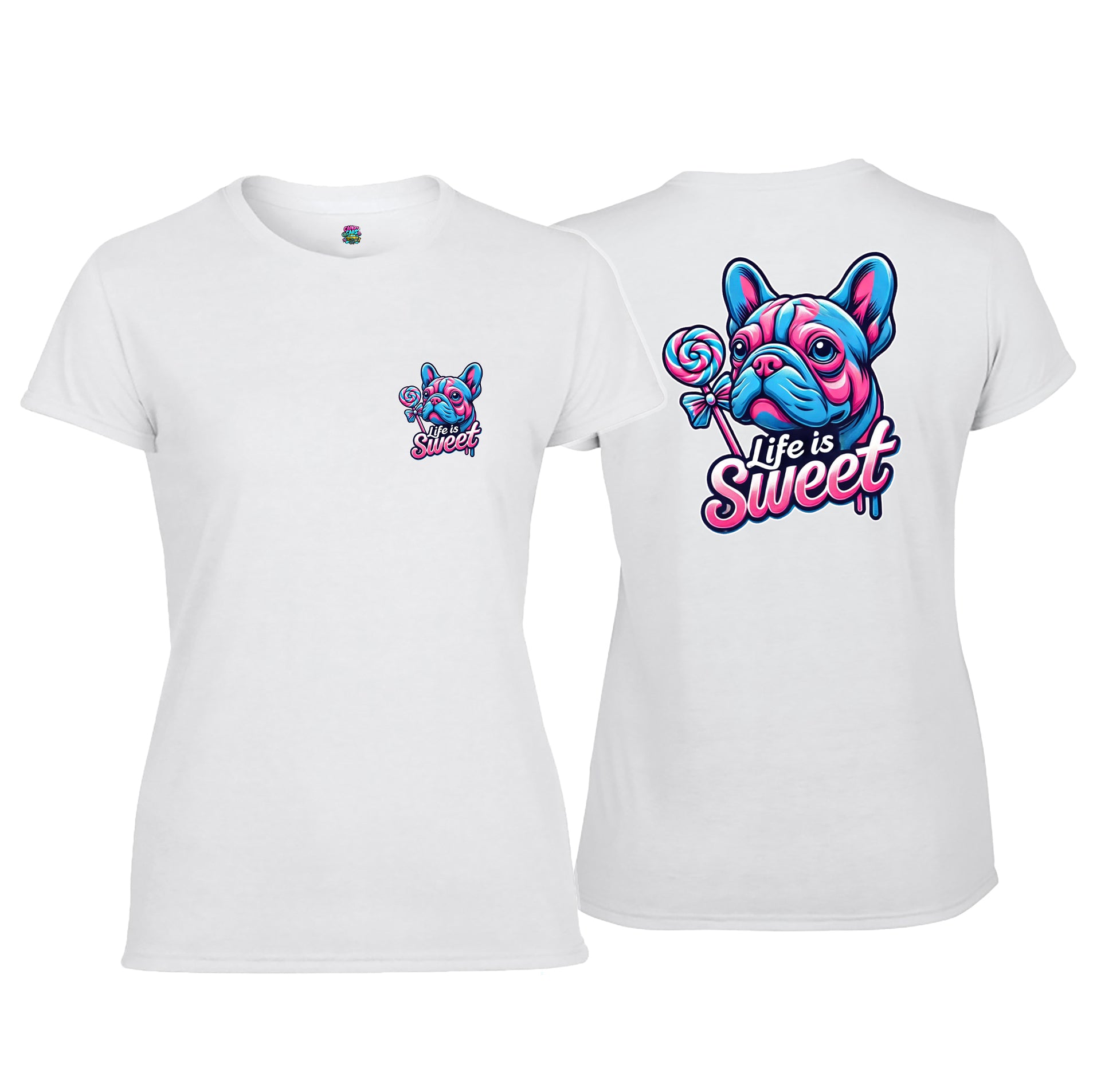 Candy Cabs Life Is Sweet 'Dog' Women's Tshirt