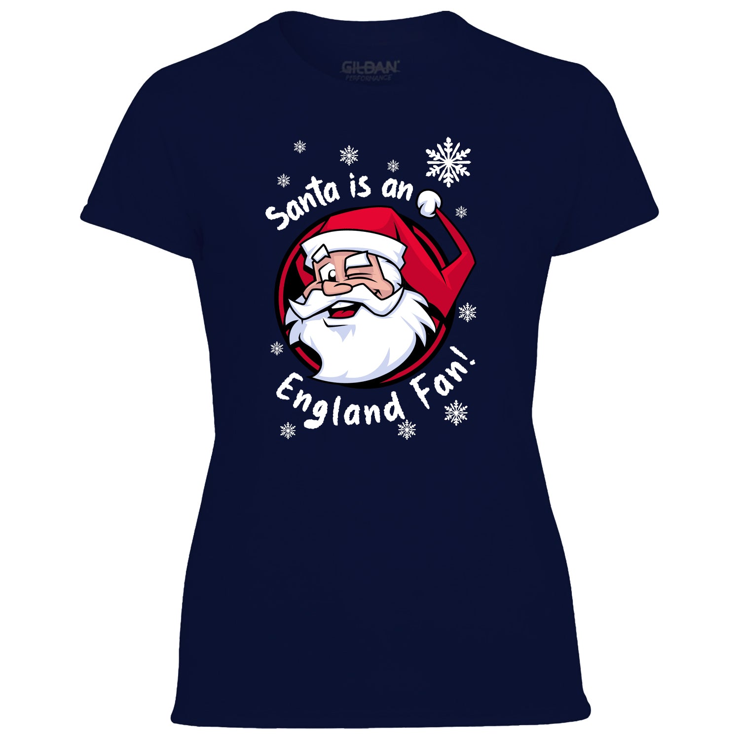 Santa Is An England Fan Women's Tshirt