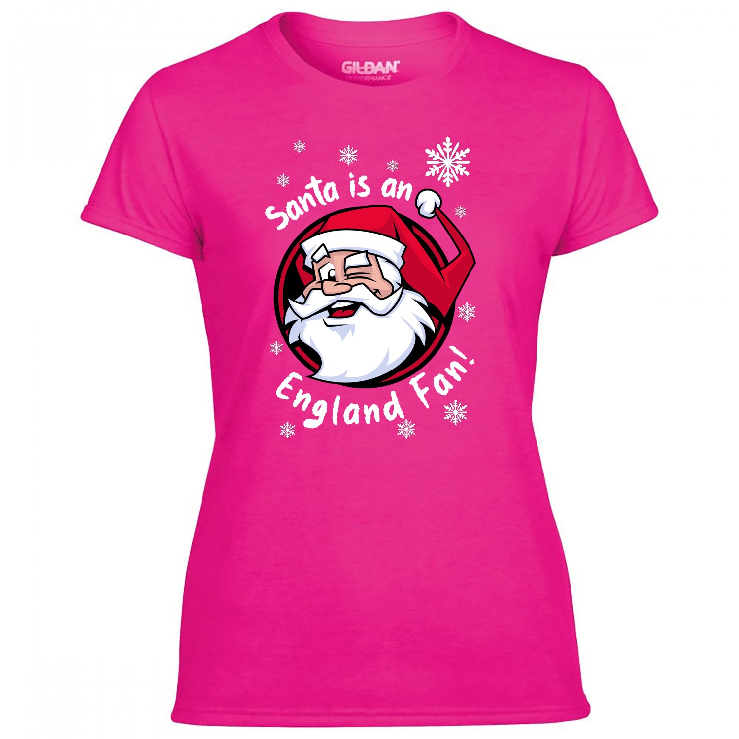 Santa Is An England Fan Women's Tshirt