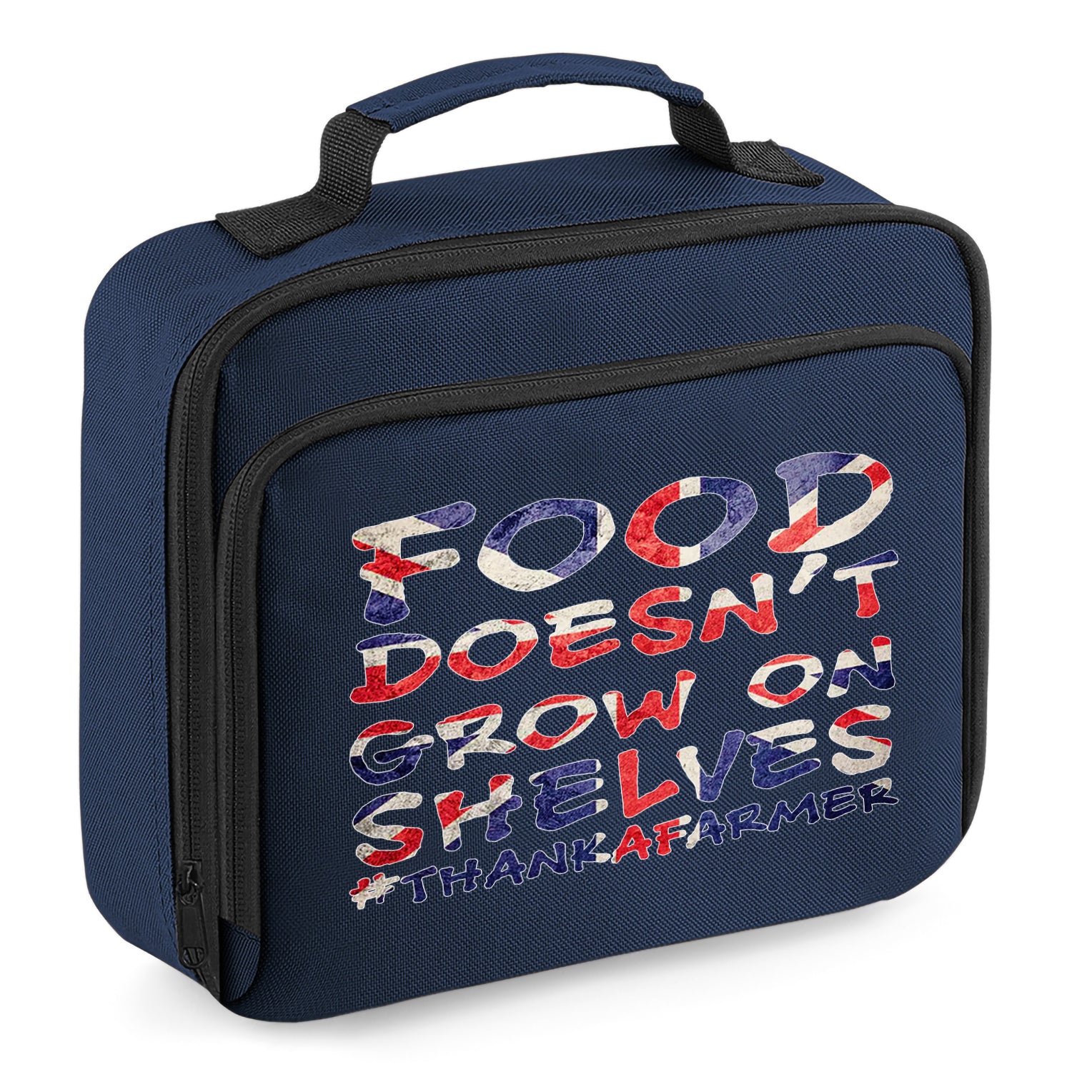 Food Doesn't Grow On Shelves (Union Jack) Insulated Lunch Box