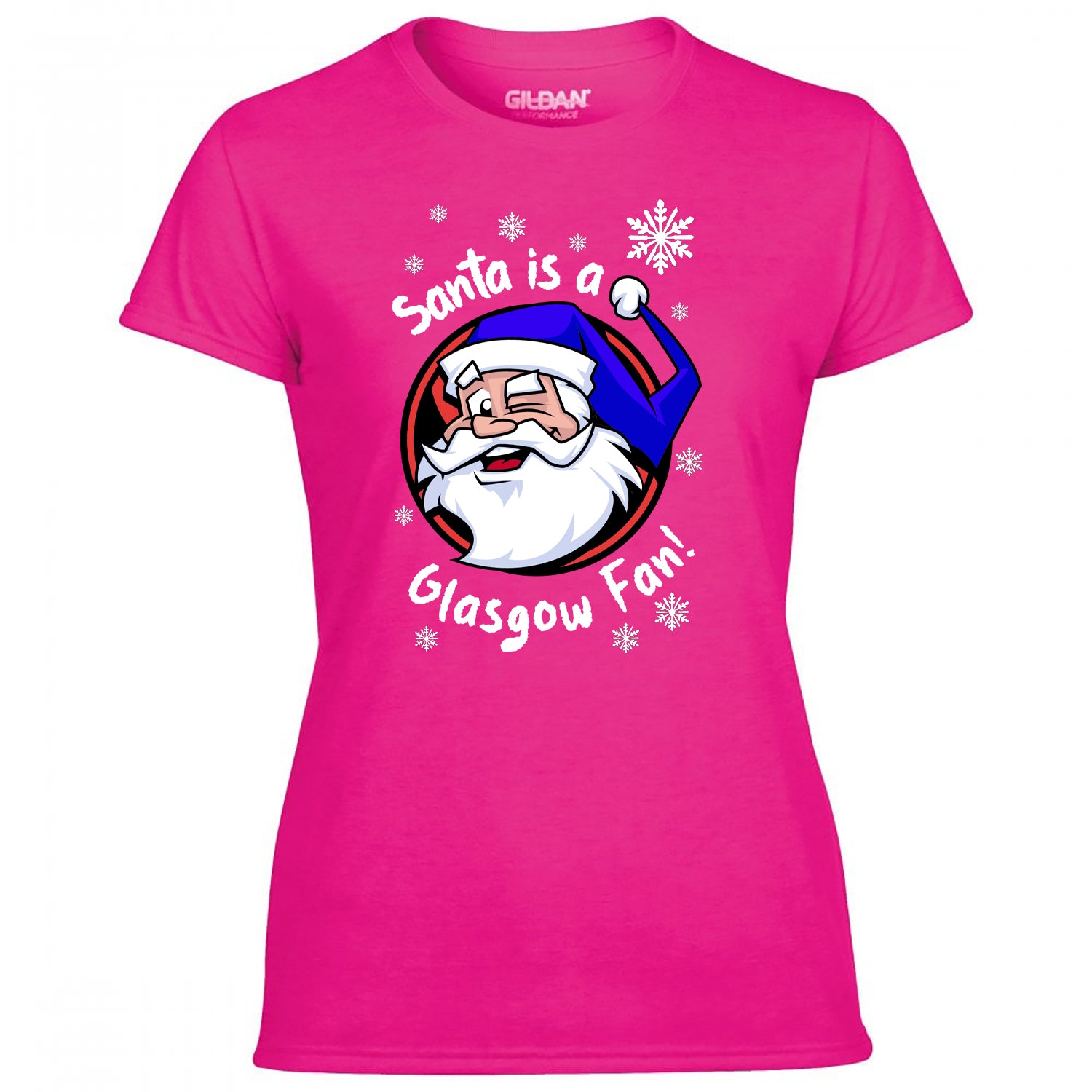 Santa Is A Glasgow Fan! Women's Tshirt
