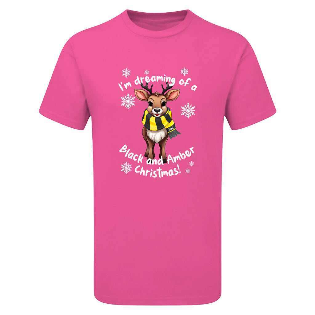 Hull Black & Amber Christmas Reindeer Children's Tshirt