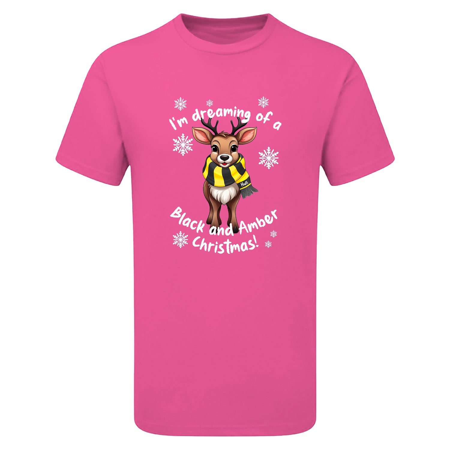 Hull Black & Amber Christmas Reindeer Children's Tshirt