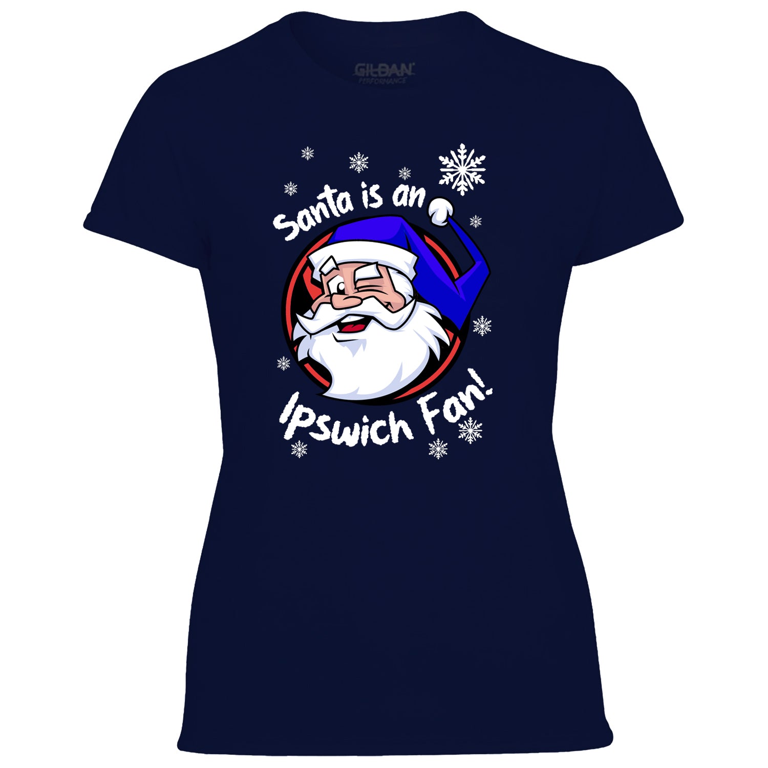 Santa Is An Ipswich Fan! Women's Tshirt