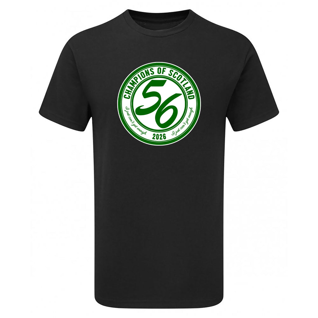 Celts Champions 56 Times Large Crest Men's Tshirt