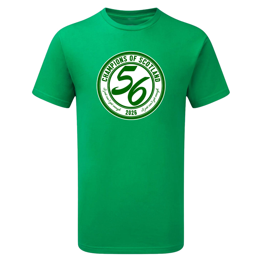 Celts Champions 56 Times Large Crest Men's Tshirt