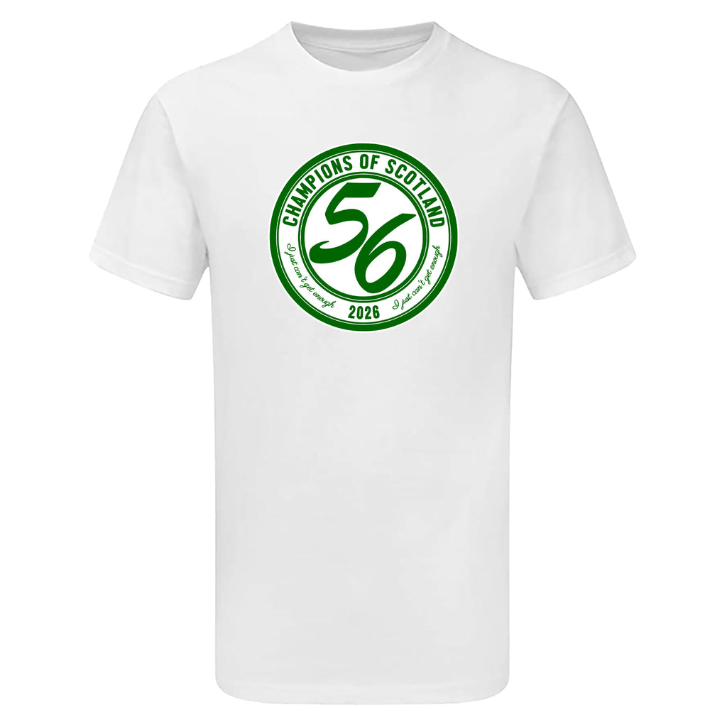 Celts Champions 56 Times Large Crest Men's Tshirt