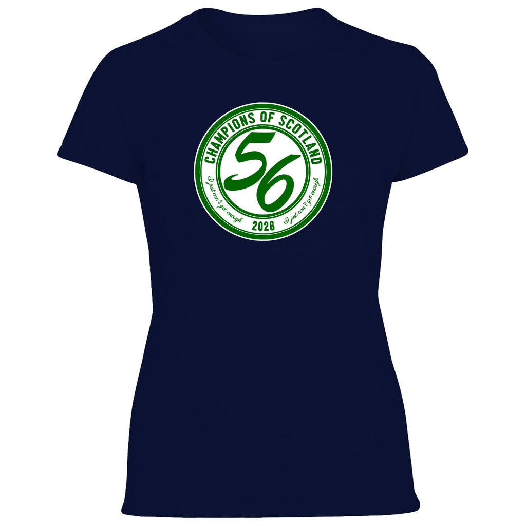 Celts Champions 56 Times Large Crest Women's Tshirt