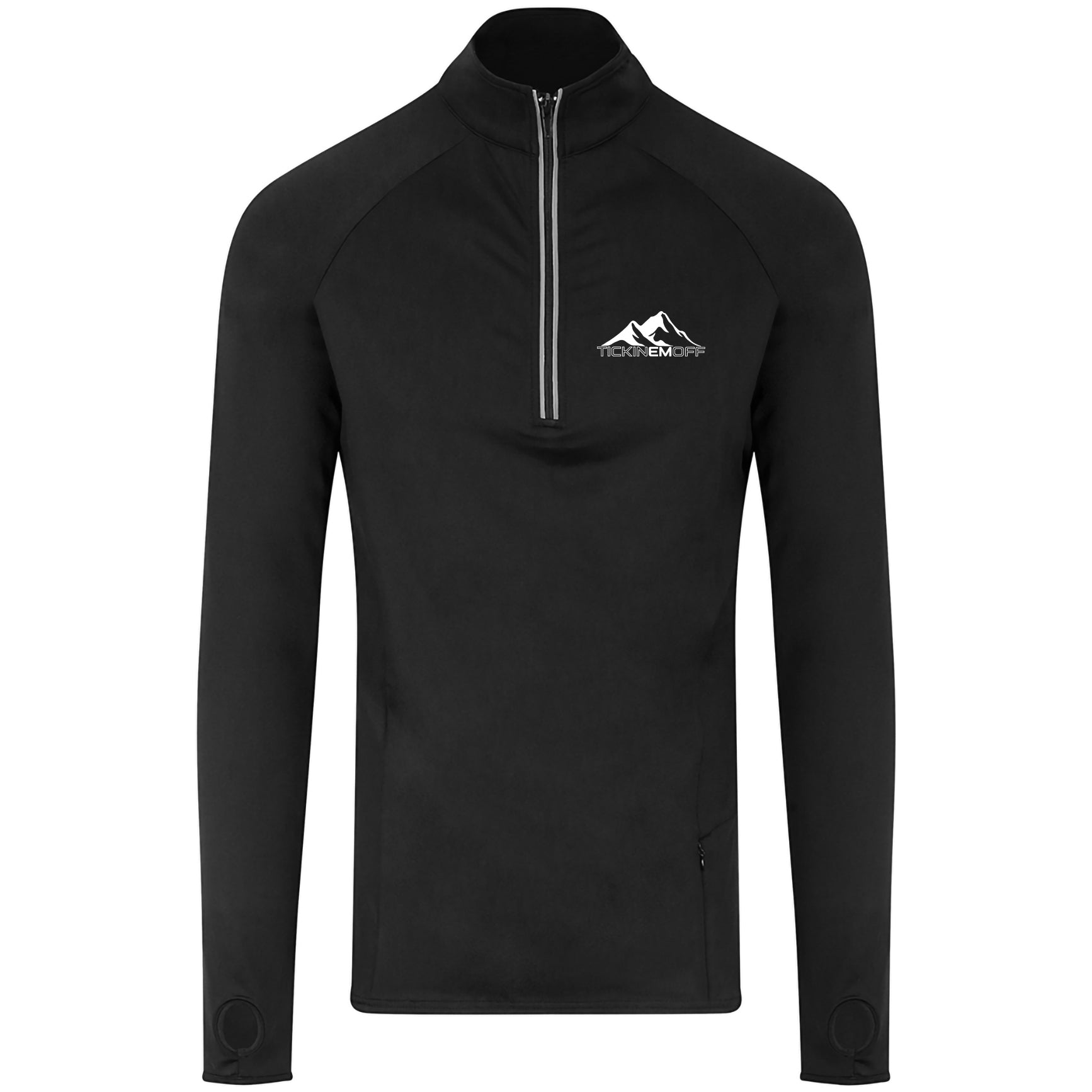 TickinEmOff Men's MOISTURE WICKING Cool-Flex™ Half Zip Top