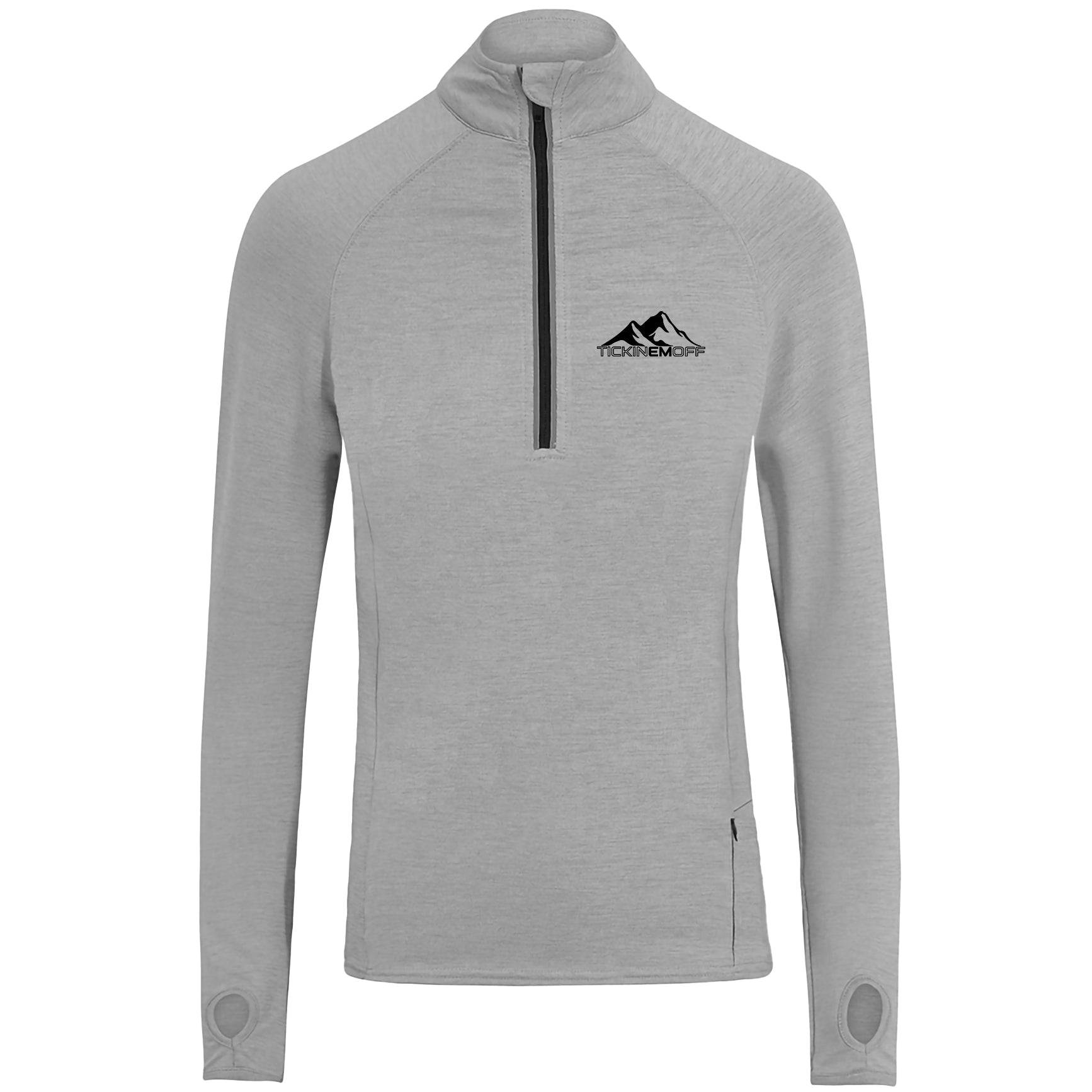 TickinEmOff Men's MOISTURE WICKING Cool-Flex™ Half Zip Top