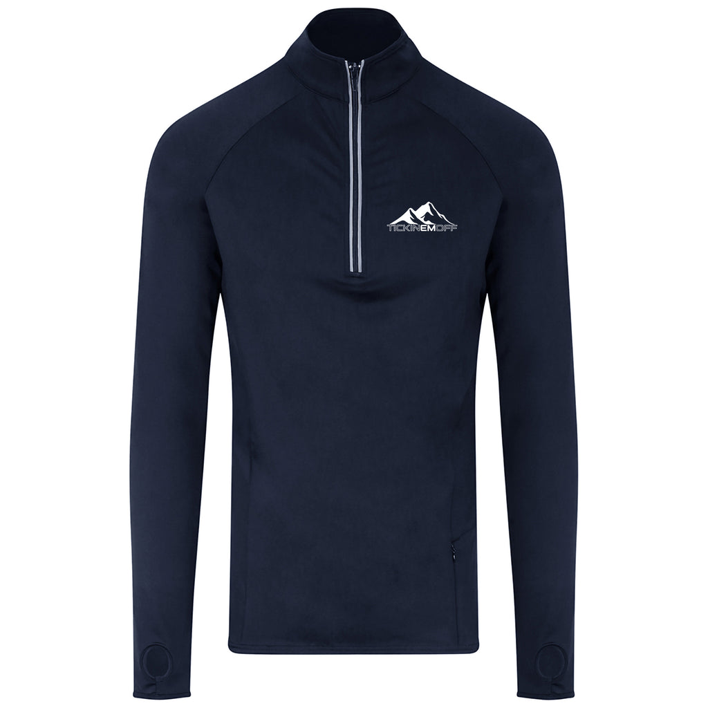 TickinEmOff Men's MOISTURE WICKING Cool-Flex™ Half Zip Top