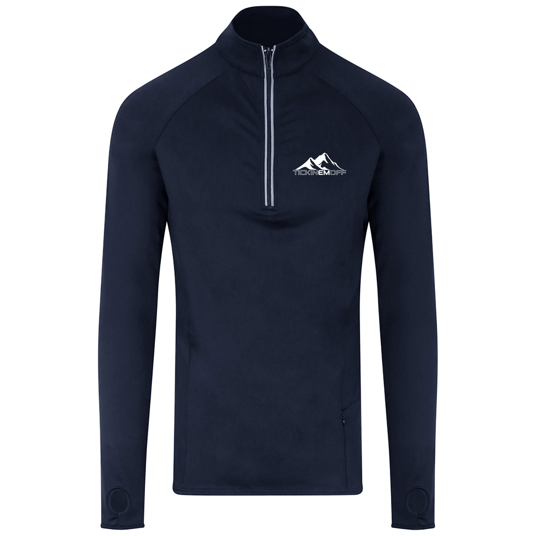 TickinEmOff Men's MOISTURE WICKING Cool-Flex™ Half Zip Top
