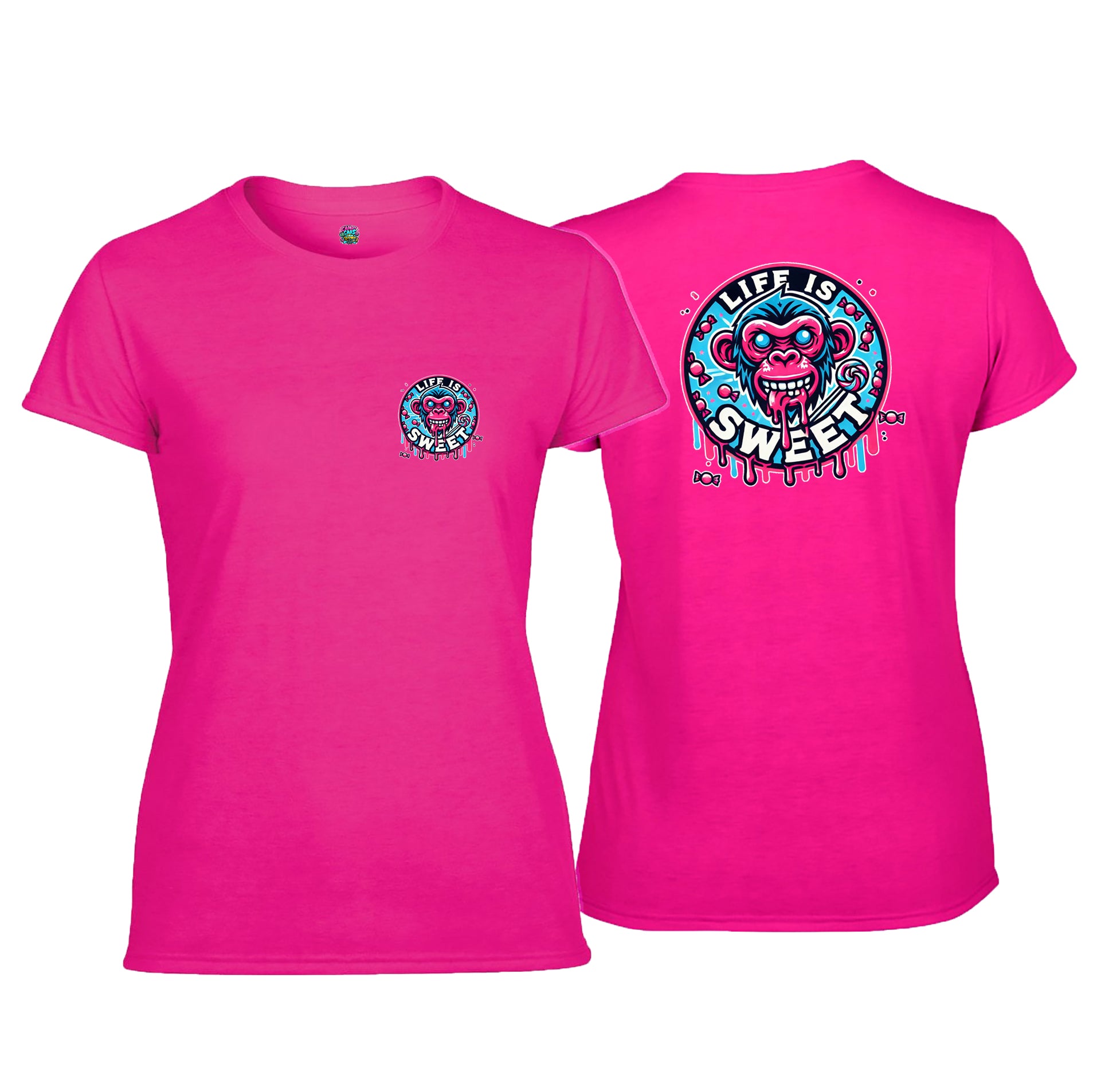Candy Cabs Life Is Sweet 'Monkey' Women's Tshirt