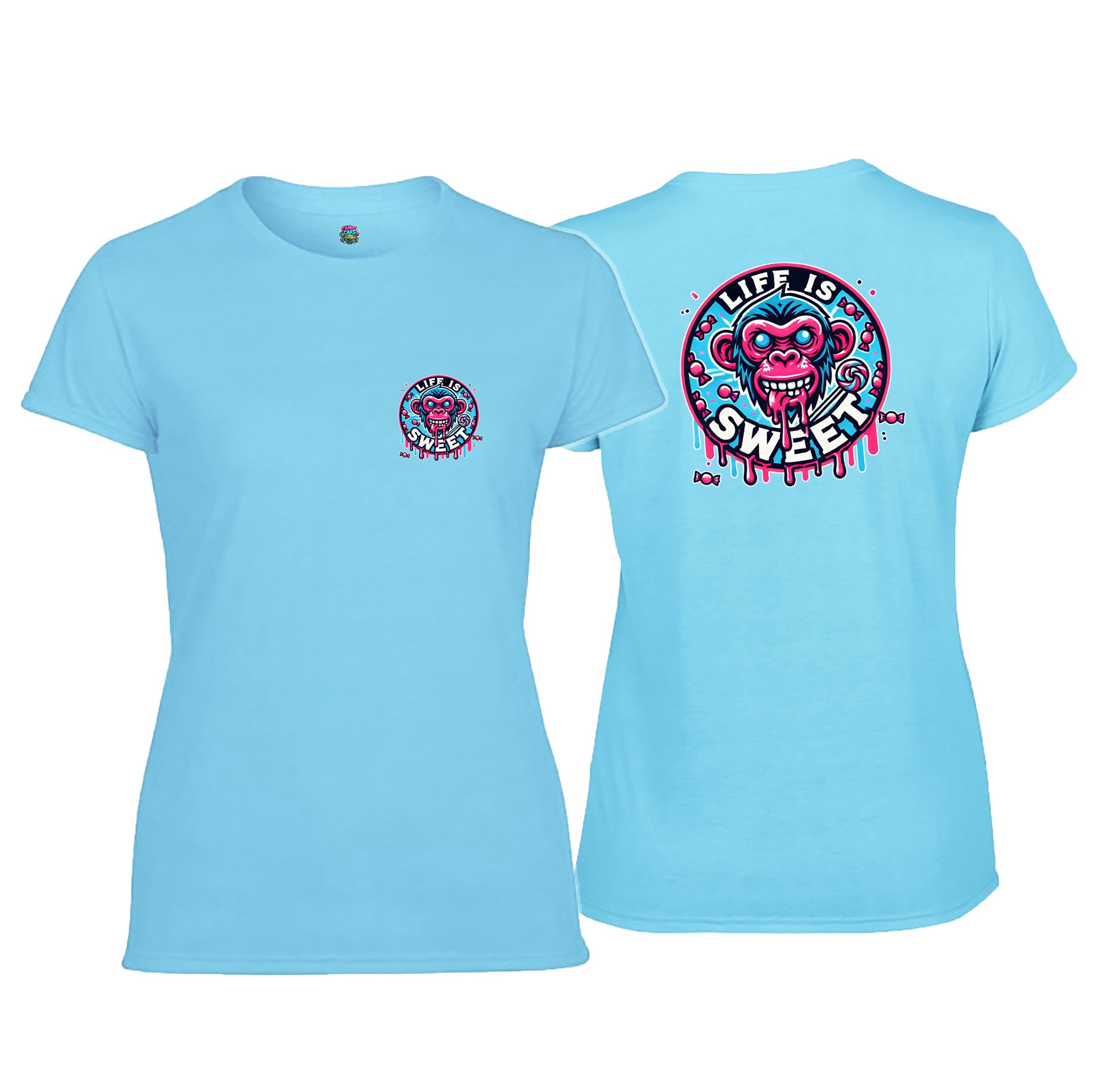 Candy Cabs Life Is Sweet 'Monkey' Women's Tshirt
