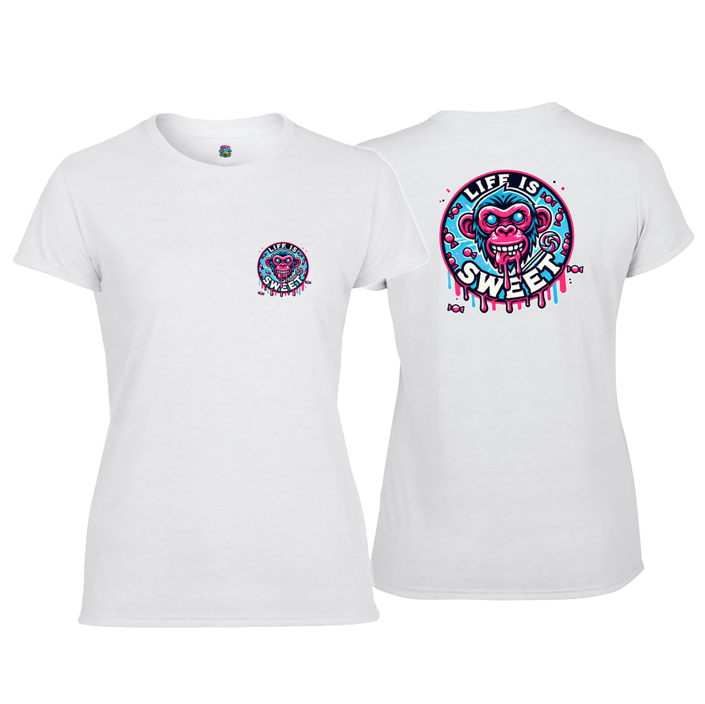 Candy Cabs Life Is Sweet 'Monkey' Women's Tshirt