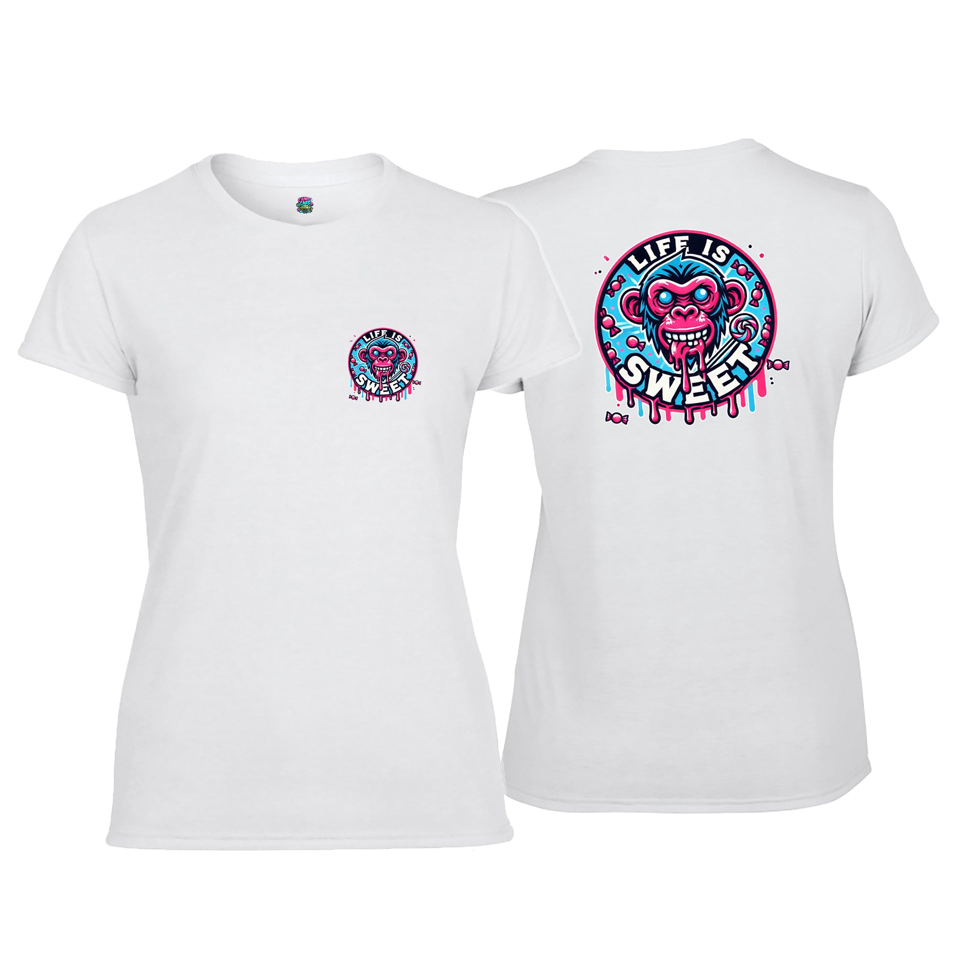 Candy Cabs Life Is Sweet 'Monkey' Women's Tshirt