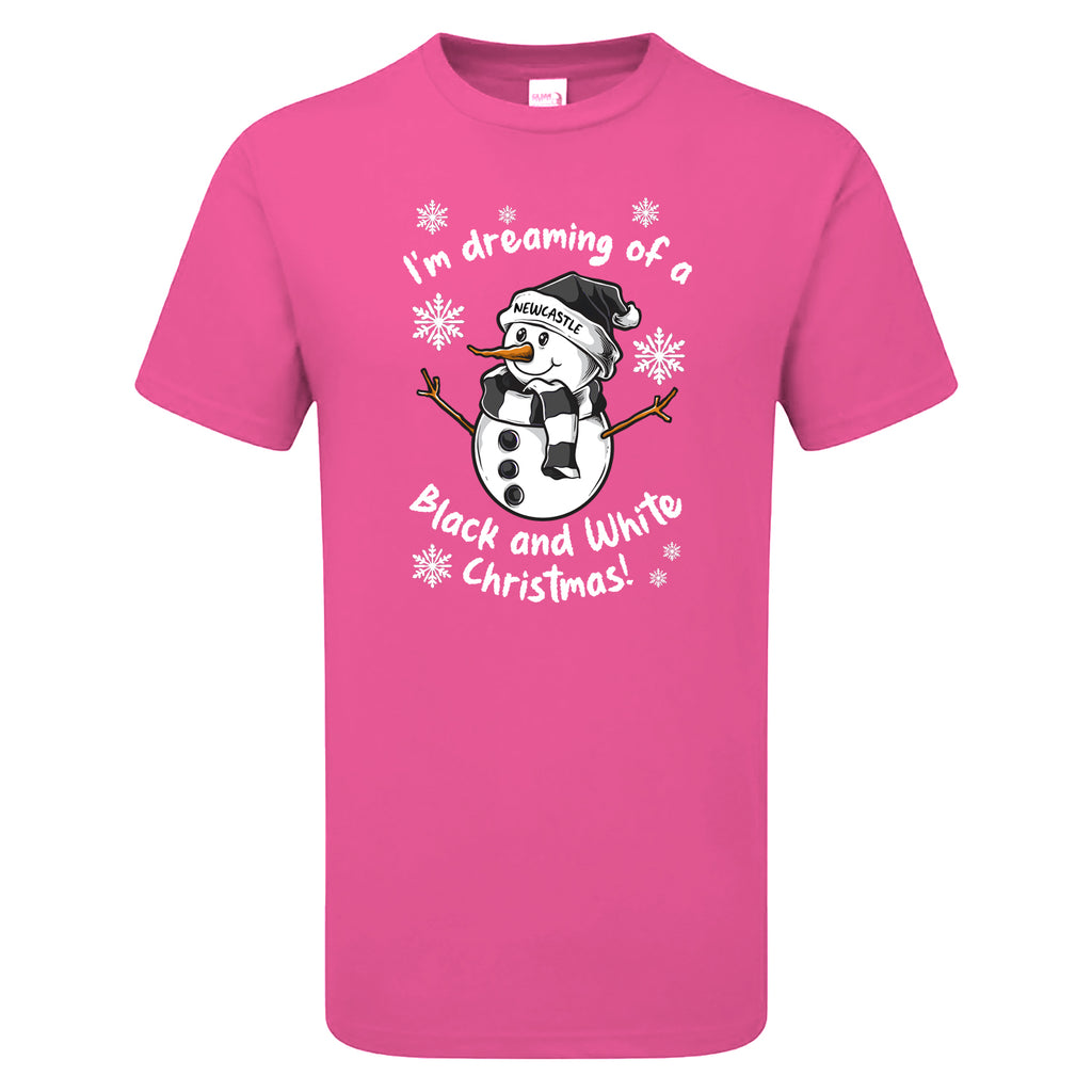 Newcastle Black & White Christmas Snowman Children's Tshirt