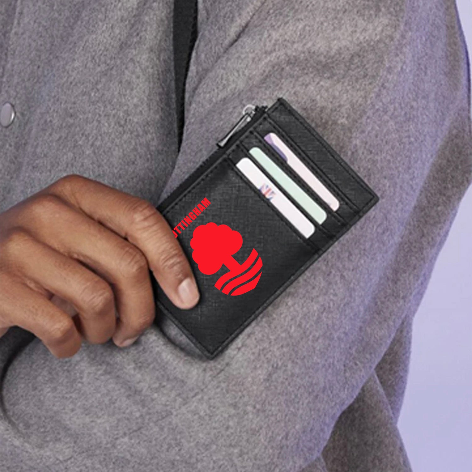 Nottingham Red Crest Card Holder