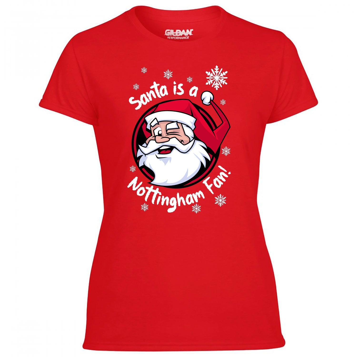 Santa Is A Nottingham Fan! Women's Tshirt
